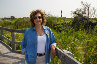 Angela Reich is a volunteer at the Fire Island lighthouse. Photo taken July 21, 2014. Credit: Jeremy Bales